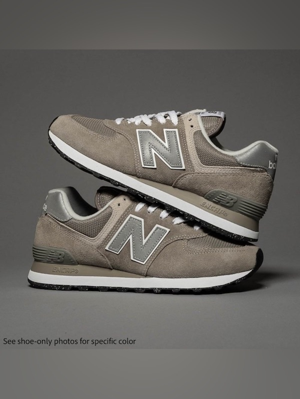 New Balance 574 Core Grey White Sneakers ML574EGG Men's Size 11